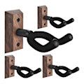 Miniatyrbilde 1 av 5: 4 stk. Gitarreveggfeste, Gitarkrok, Valnøtt U-formet Gitarhengerveggfeste Stativ for Akustisk, E