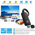 Pikkukuva 2 / 5: USB 2.0 Audio Video Converter Uusi Videonkaappauskortti Ohjelmistotuki VHS VCR DVD Video Adapteri Mac Windows 10 VHS-skannaukseen ja videon editointiin