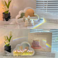 Miniatyrbilde 2 av 5: DIY Sky Tulip LED Nattlys Jenterom Ornamenter Fotoramme Speil Bordlamper Nattbord Håndm
