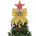 Miniatyrbillede 5 af 5: 4 stk. Julebue, Kransebuer, Stor Glitterbåndssløjfe, Store Julebuer, Kransepynt Dec