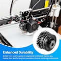 Miniatyrbild 4 av 5: Härdat Stål Extruder Växel för K1/K1C/Ender3 V3 Slitstark Nano-Beläggning Dubbelväxel