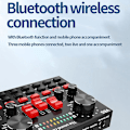 Miniatyrbilde 4 av 4: Bluetooth Profesjonelt Lydkort for Livestreaming USB Audio Interface Mikser DJ Lyd for Opptak Mikrofon Gitar