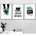 Miniatyrbillede 1 af 5: Wekity Kvinde Kærlighed 1 Væghængt Canvas Print Poster, Enkel Mode Akvarel Kunstmaleri Dekoration til Hjemmet Stue Soveværelse Kontor og Børneværelse