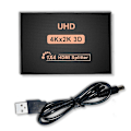 Miniatyrbild 4 av 5: 4K 1X4 Splitter, 1 Port till 4 Skärmar, Dubblering/Spegel, USB-driven Splitter för (Utgångar)