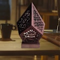 Miniatyrbillede 3 af 5: MengXi Retro Projektionslys - Elegant Trægulvlampe i Smuk Kegleform til Børneværelset