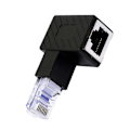 Pikkukuva 1 / 5: Ethernet-liitin, tukee 100M verkkoa, RJ45 90 asteen kulmassa uros-naaras verkkoyhteyspalvelin