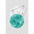 Miniatyrbild 5 av 5: Wekity Geometrisk Patchwork 1 Väggkonst Canvas Print Poster, Enkel Abstrakt Akvarellkonst Ritning Dekoration för Hem Vardagsrum Sovrum Kontor och Barn