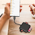 Miniatyrbillede 5 af 5: Usb 3.0 Sd-kortlæser 4 i 1 Multiple Ms..tf.sd-kortlæseradapter til computer bærbar pc til Android Windows Os