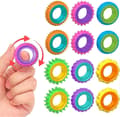 12-pack Fidget Toys Vuxna Sensoriska Ringar Tysta Ångest Fidgets för Klassrum Smärtstimulering Små Ouchies Stresslindrande Sensoriska Leksaker för Barn ADHD