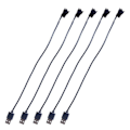 Miniatyrbillede 1 af 4: 5 stk. USB til computer CPU-blæserkabel USB til 4-pin blæseradapterkabler 5V 50 cm computerblæser strømkabel