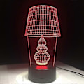 Miniatyrbilde 4 av 5: Kreativ 3D Nattlampe, Plug-in Sengelampe, LED Stereo Nattlampe Baby Matelampe