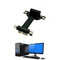 Miniatyrbillede 2 af 2: PCI-e 1x 3.0 til X1 Forlængerledning 8gbps Ultrahurtig 5cm Ledning