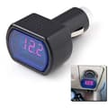 Voltmeter batteritester for biler, lastebiler og bobiler (12V, 24V, sigarettenner)