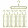 Pack Magic-galgar platsbesparande multifunktionella halkfria roterande galgar beige