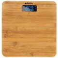 Badrumsvåg LCD 180 kg bambu, kg/lb, 28x28 cm, 2x AAA