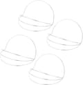 4 stk. hvit elektroforese tiara-base krone-hodebåndrammer for DIY-hodeplagg