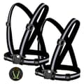 2-pack reflexväst reflexsele för löpning och cykling svart