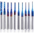 CNC-fræser 10 stk. Nano Blue Coat. 0,8-3 mm. 1/8\" skaft