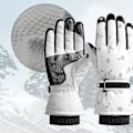 Pikkukuva 3 / 5: Lumihanskat Vedenpitävät Talvi Ski Gloves Lämpimät neutraalit käsineet Cheese White (Snowflake) SK22