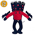 Miniatyrbild 1 av 5: 45style Skibidi Toalett Plyschleksak Skibidi Stickers Dop Ja Ja Ja Leksak Skibididop Toalett Camara Kamera Plyschleksak Skibidi Cap Light Red