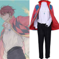 Pikkukuva 1 / 4: Anime Howl Cosplay -asu Howl Cosplay -asu Miesten set Halloween Carnival -asu Takki Paita Housut Kaulakoru Set XXXL