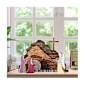 Miniatyrbild 4 av 5: Halloween Dag Dekorationer Religiösa - Uppståndelsescen Trä Julkrubba Set Trä Krubba Julkrubba Scen