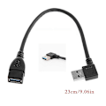 Miniatyrbillede 1 af 5: USB 3.0 A Højre Vinkel 90 Grader Han Til Hun USB Forlængerledning Konverter