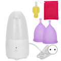 Miniatyrbilde 2 av 5: Gjenbrukbar Menstruasjonskopp for Kvinner Lady Menstruasjonskopp Rengjøringsmaskin Sett (Rengjøring Menstruasjonskopp Lilla sS )