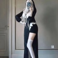 Pikkukuva 5 / 5: Nunna Halloween-asut naisille Valek Nun Cosplay-asu Valik Nunna-asu S