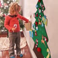 DIY Filt Julgran Set med Ornament för Barn, Julklappar