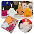 Miniatyrbilde 2 av 5: 4 stk. Kreativt Skjelett Gresskar Duftlys Perfekt Halloween-gave for Koselig Atmosfære Unike Form Ornamenter