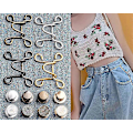 Miniatyrbild 3 av 5: 20-pack Justerbart Midjebandsspänne Set Jeansförlängare Midjebandsspänne Knapp för Byxor Justerbar Jeansknapp Perfekt Passform Direktknapp