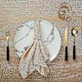 Miniatyrbild 2 av 5: Vita Pärlor & Strass Servettringar Set om 12, bling Pärlservettringhållare för middag/bröllop/tha A yu