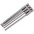 Miniatyrbilde 1 av 5: 4 stk. Magnetiske S2 Stål Legering Flat Head Skrutrekker Bits 1/4\" 100mm