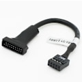 Pikkukuva 2 / 5: 4 kpl Emolevyn sovitinkaapeli, 19-nastainen USB3.0 - 9-nastainen USB2.0 naaras