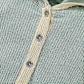 Miniatyrbild 3 av 3: Nyfödd Baby Flicka Pojke Hooded Romper Unisex Baby Stickad Jumpsuit Spädbarn Barn Enfärgade Kläder Baby Flicka Pojke Jumpsuit (6-9 Månader)