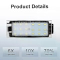 Miniatyrbild 2 av 5: 2 st LED-registreringsskyltslampor Canbus Bil LED Nummer Renault Twingo II Clio IV Laguna 2 Megane 3 Twingo Master Vel Satis Billampor