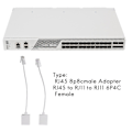 Pikkukuva 2 / 5: 2-osainen 8p4c / Rj45 Uros Rj11 6p4c Naaras M / F -sovitin Puhelin Ethernet