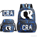 Miniatyrbild 4 av 5: CR7 Skolväskor 3st Stor bokryggsäck för tonåringar Pojkar Flickor Resebärbar dator Mochila Escolars multi
