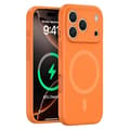 Fodral för iPhone 17 Pro Max — MagSafe-kompatibel, exakt passform, PC + flytande silikonmaterial, fluorescerande orange skyddsfodral