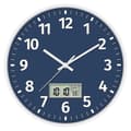Digital väggklocka med tid, veckodag och temperatur, tyst utgåva d