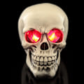 Miniatyrbillede 4 af 5: Julepynt Halloween Pynt Rekvisitter Kraniehoved Glødende Kraniehoved Rekvisitter Udklædning Q