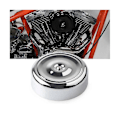 Miniatyrbild 4 av 5: Chrome 7 tum Rund Ripple Luftrenare Skydd för Touring Softail FL FX FXST FLST FXD XL FLT 1971-199
