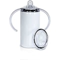 Pikkukuva 1 / 5: 355 ml Sublimaatio Valkoinen Tyhjä Suora Sippy-kuppi Kahvoilla, Kaksi Kantta ja Pillillä, Tiivis, BPA-vapaa Sippy Sopii Auton Juomatelineeseen Vedelle ja Maidolle Bo