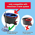 Pikkukuva 2 / 5: Mopin Vaihto-osa yhteensopiva O Rinse Clean Microfiber 2-säiliöjärjestelmän kanssa, Vaihda pyörivällä moppipohjalla