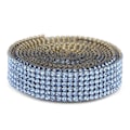 Miniatyrbillede 1 af 4: 1m Rhinestone Krystal Glas Mesh Bånd Stryge På Applikation Bryllupskjole Sko Trim (Blå)