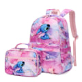 Pikkukuva 1 / 5: 2 kpl Disney Lilo Stitch Multi Pocket -reppu lounaskassirepulla style 7