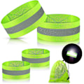 Miniatyrbilde 1 av 5: 4 Stykker Refleksbånd Høy Synlighet Refleksbånd Refleksstropper Tape Armbånd Refleks Løpeutstyr For Kvinner Menn Løping Sykling Gåing