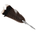 Miniatyrbillede 3 af 3: Klassisk Vintage Fjer Fyldepen Kalligrafi Quill Dip Pen Boligindretning Gave (07#)