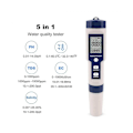 Miniatyrbild 3 av 5: 5-i-1 TDS/EC/pH/Salthalt/Temperaturmätare Digital Vattenkvalitetsmonitor Testare för Pooler, Dricksvatten, Akvarier